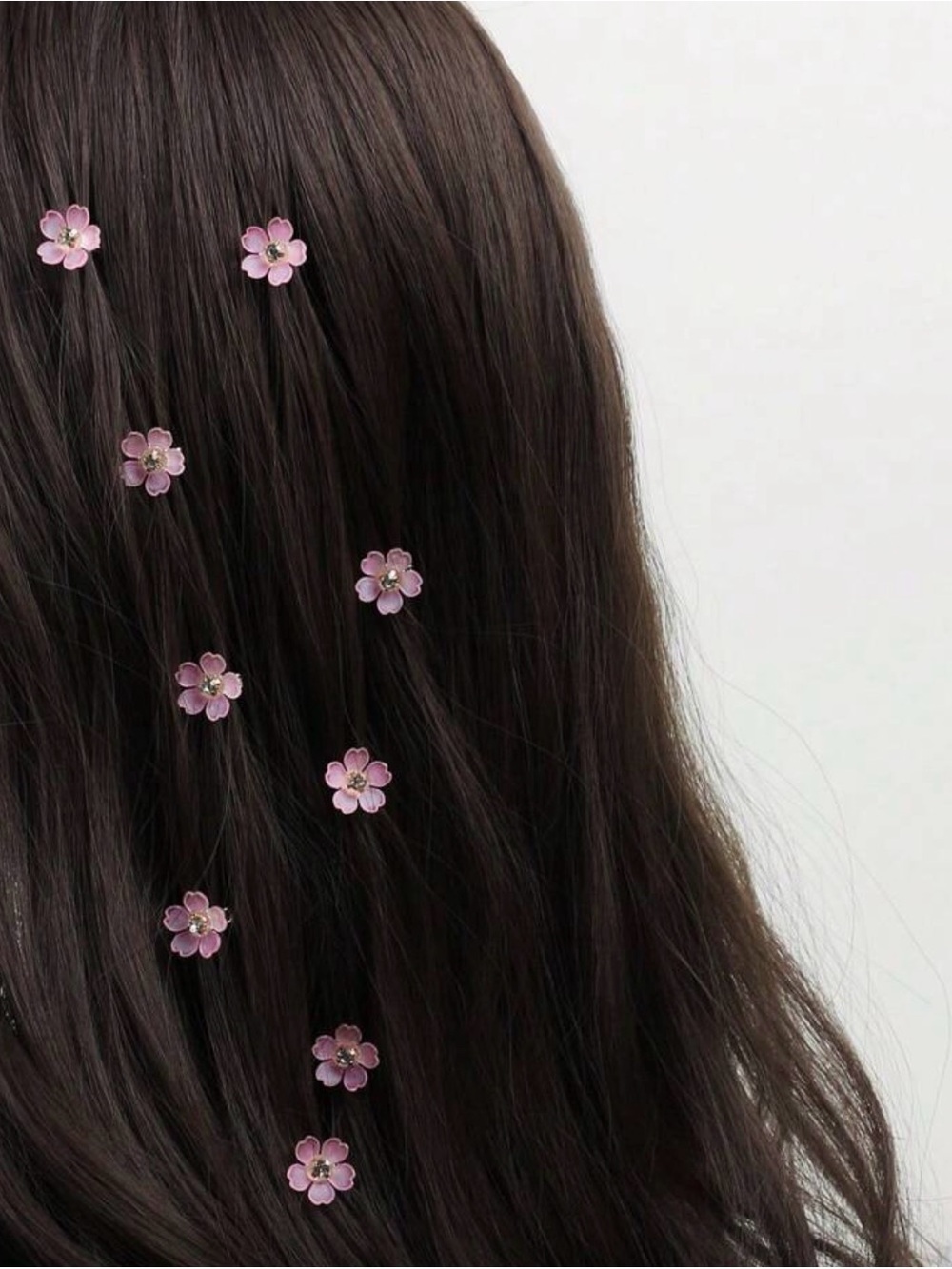 Mini Floral Pink Hair Clips Set - Boho Fairy Festival Hair Accessories